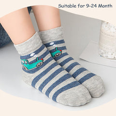 SYGA 5 Pairs Socks Baby Autumn And Winter Cotton Socks, Baby Mid-Calf Socks 9M - 24M