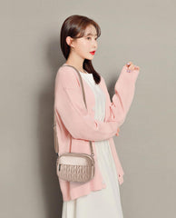 SYGA Women Small Bag Cross-Border Foreign Diamond Shoulder Bag(Khaki)