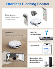 ECOVACS Deebot T50 PRO Omni 2 In 1 Robot Vacuum Cleaner & Mop,2025 Launch,15000 Pa Suction,6400 Mah Battery,8.1Cm Ultra-Thin,Zerotangle 2.0,AIVI 3.0 Obstacle Avoidance,Auto Wash/Dry/Refill,320 Mins