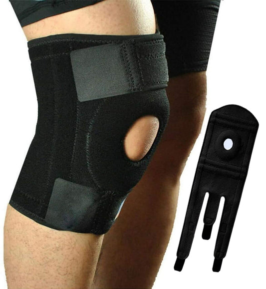 SYGA Adjustable Knee Cap Support Knee Brace Compression Sleeve Breathable Knee Pad For Men & Women- Arthritis Pain, Tendinitis Pain, ACl, Athletic Injury, Sports, Running, and Protection-Free Size