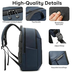 Red Lemon BANGE Venture 30L Laptop Backpack for Men & Women | Large Backpack with YKK Zippers | Water-Resistant, Durable Oxford & Nylon Fabric Fits 15.6" Laptops for Office & Travel (Black)