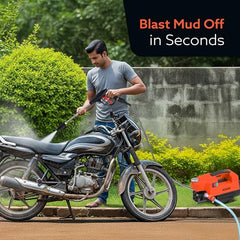 AGARO Supreme High Pressure Washer, Car Washer, 1800 Watts Motor, 120 Bars, 6.5L/Min Flow Rate, 8 Meters Outlet Hose, Portable, Car, Bike & Home Cleaning,Orange