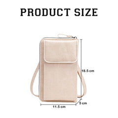 MOMISY Multi-Function Crossbody bags for Women Mobile Cell Phone Holder Card Pocket Bag Stylish PU Leather Sling Bags for Women Girls Purse Wallet Mini Shoulder Bags (Off White)
