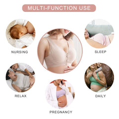 Momisy Women's Cotton Lightly Padded Wire Free Maternity Bra Peach