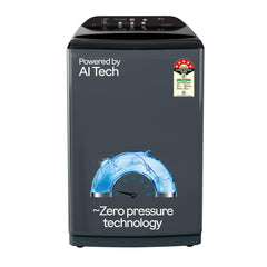 Godrej 8 Kg 5 Star Zero Pressure (0.02 MPa) Technology With Steel Drum Fully-Automatic Top Load Washing Machine (WTEON ADA 80 5.0 FEFN GLGR, Glacial Grey, With Soft Close Lid)
