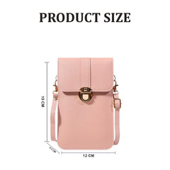 MOMISY Women Cellphone Sling Bag Mobile Card Holder Wallet Purse Clutch Handbag Crossbody Shoulder Bag for Girls (Pink)