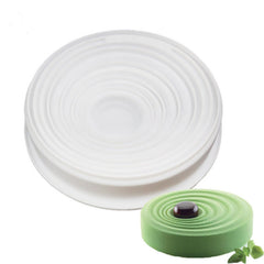 Syga Silicon Round Ripple Shape Mousse Cake Mold French Dessert Baking Cake Mould White