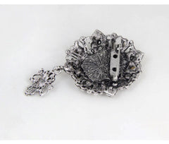 SYGA Brooch Pin Fashion Crystal Rhinestone Jewellery Pin Vintage Clothing Accessories Decoration Retro Beauty Head Crystal Silver Brooches For Women- S249
