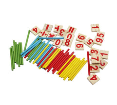 SYGA Baby Learning Wooen Multicolor Mathematical Stick Toy
