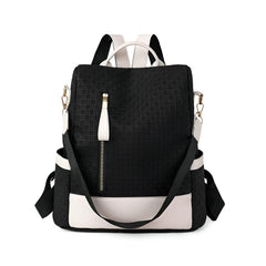 SYGA Women Elegant Textured Backpack – Stylish Design with Gold Zipper Accents, Ideal for Travel and Daily Use