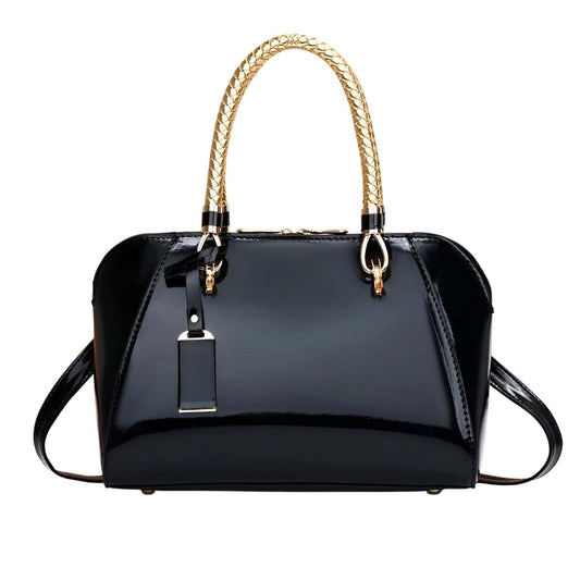 SYGA Women's Shell Handbag One-Shoulder Crossbody Bag with Golden Handle