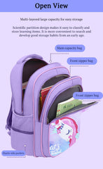 SYGA Kids School Bag Cute Pony Design, Lightweight Backpack for Elementary school students (Light Purple)