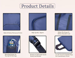 SYGA Outdoor Travel Foldable Backpack Waterproof Backpack With Mini Bag Stay-Clean Backpack for Camping, Hiking, Travelling, Outdoor Activities(Navy Blue)