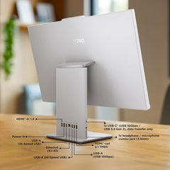 Lenovo IdeaCentre AIO Intel Core 5 210H 27" QHD (16GB RAM/1TB SSD/Win11/Microsoft 365 Basic + Office Home 2024/3Wx2 Harman Speakers/Wireless EOS Keyboard & Mouse, Grey), F0HM00PYIN All-in-One Desktop