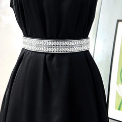 SYGA Women's Rhinestone Elastic belt with diamonds, fashionable and versatile dress, crystal girdle Belt