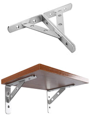 SYGA Stainless Steel Solid Thickened Triangular Bracket Wall-Mounted Rack Partition Support Layer Plate Support Bracket(4MM-150MM-LONG)