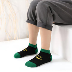 MOMISY 5 Pairs Baby Girl Boys Tube Socks Toddlers Infant Solid Color Boat Spring and Autumn Socks Stretch Baby Sock - Multicolor (IN, Age, 1 Year, 3 Years, CaptainAmerica)