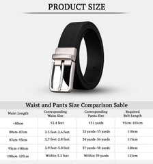 SYGA Men's PU Leather Belt Casual Lychee Pattern,122 cm Length, 3.3 cm Width (Black)