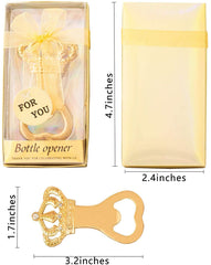 SYGA Crown Bottle Opener for Wedding Favors or Crown Gifts, Wedding Favors, Keepsake Decoration (Gold)