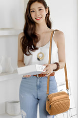 SYGA Women's Crossbody Bags,Single Shoulder Small Bags With Chex Design(Khaki)