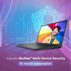Dell 15, AMD Ryzen 3 7320U Processor (8GB RAM / 512GB SSD/Windows 11 + Office H&S 2024 + M365 / 15.6"(39.62 Cm) FHD Display / 12 Month Mcafee/Black Color/ 1.63 Kg/Thin & Light Laptop