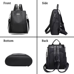 SYGA Women Backpacks Simple And Versatile Oxford Cloth Women's Bag (Black)