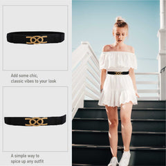 Syga Women's Faux Leather Waist Belt (Pack Of 1) (SYGA_Black)