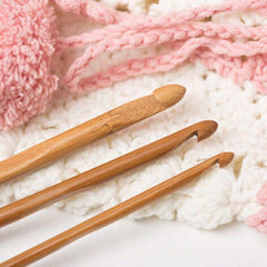 SYGA 12 Sizes Set Wooden Handle Crochet Hooks 3mm-10mm Knitting Tool