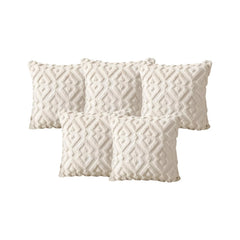 MOMISY Corduroy Cushion Throw Pillow Covers, Diamond, 45 x 45 cm, 18 x 18 inch (5, Beige5)