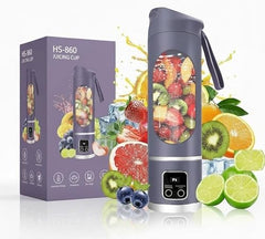 Portable Personal Blender Bottle – USB Rechargeable Smoothie Maker with Travel Lid, Powerful Mini Juicer for Fruits & Vegetables, BPA-Free, Easy Clean 1300 Mah Rechargeable Battery P1