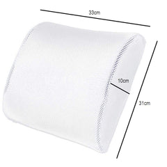 SYGA Memory Foam Breathable Healthcare Lumbar Cushion Back Waist Support Travel Pillow Car Seat Home Office Pillows Relieve Pain(Black)