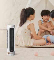 SYGA Summer New Fan Household Vertical Electric Fan Bedroom Circulation Fan Desktop Mute Floor Fan (White)