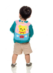 SYGA Children's School Bag Bear Cartoon Backpack Nylon Kids Sling Chest Multi-Purpose Baby Shoulder Bag for 2-4 Years Kids (Black)