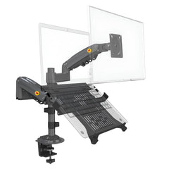 SYGA NB H180-FP Dual Monitor Desk Mount, 22-32 Inches, 2-12KG Load Capacity, Black