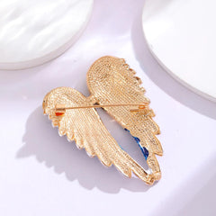 SYGA Brooch Pin Fashion Crystal Rhinestone Jewellery Pin Vintage Clothing Accessories Decoration Angel Wings Brooches For Women- S262