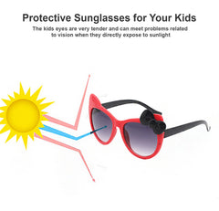 SYGA Kids Goggles, Modern Stylish Eyewears for Boy's and Girls, BowTie Style, Suitable for Age 3 to 8 Years - Beige