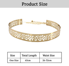 SYGA Women's Waist Chain, Iron Girdle, Women's Skirts,Dresses Versatile Metal Wide Accessories(wp191-5 gold)