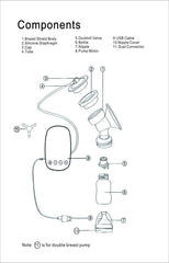 Syga Breast Pump Electric Double Breastpumps Storage Bottle