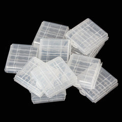 SYGA Set of 100 Plastic Portable AA/AAA 4 Cell Battery Case/Holder Battery Container