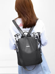 SYGA Women Backpacks Simple And Versatile Oxford Cloth Women's Bag (Black)