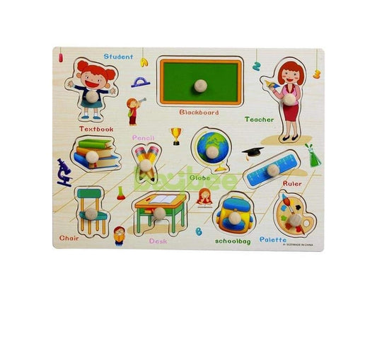 SYGA Educational Wooden Classroom Shapes,Puzzle Shape Learning Toy