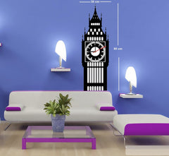 Syga Tower Sticker Wall Clock