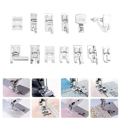 Imported 32 Sewing Machine Presser Foot Kit fit for Brother Singer Janome (Silver)