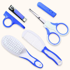 SYGA 6 Pcs Health Care Kit for Newborn Baby Kids Nail Hair Grooming Brush - Blue