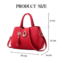 Syga Women's Elegant Handbag Stylish Crossbody Shoulder Bag with Tassel Charm