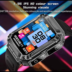 WatchOut WearPods Smartwatch with Wireless Earbuds, GPS Fitness Tracker, Music Storage, Heart Rate, Always-on HD Display, Best Headphones & Smart Watch in one Gift (Orange Army)