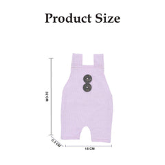 MOMISY Baby Photography Prop Outfit, Dungaree Costume, 0-3 Months, Newborn (IN, Age, 0 Months, 3 Months, Regular, Baby, Light Purple)