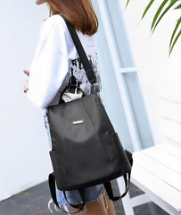 SYGA Women Backpacks Simple And Versatile Oxford Cloth Women's Bag (Black)