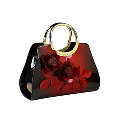 SYGA Women's Dumpling Handbag – Floral Accent Soft Tote with Zipper Closure & Elegant Daily Shoulder Bag