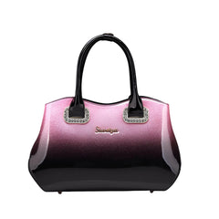 SYGA Women Glossy Ombre Handbag – Elegant & Versatile Tote for Middle-Aged with Sparkling Accents